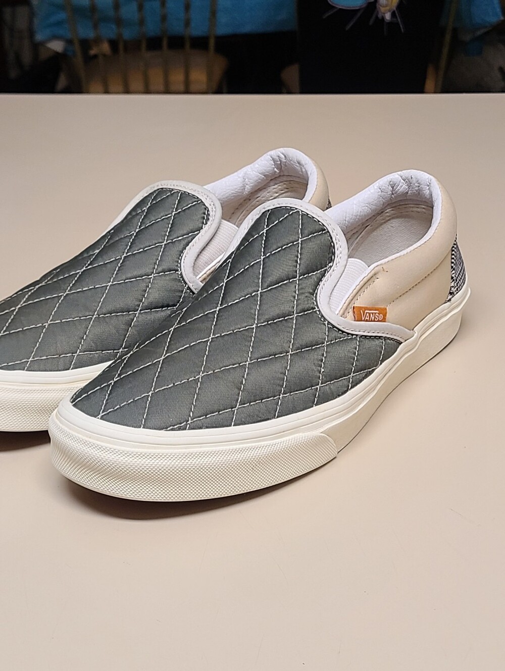 Vans Classic Mixed Utility patchwork slip on casual skateboard sneakers size 8.5